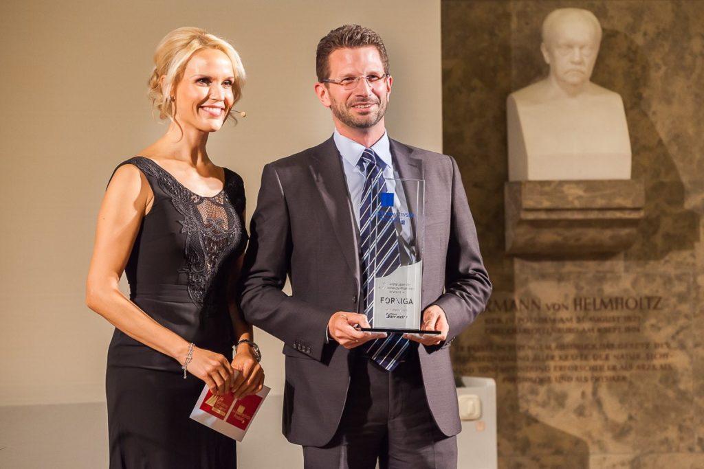 Florian Pickert (AstraZeneca) bei der Preisverleihung 2015